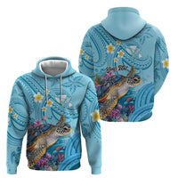 Personalized Hawaii Sea Turtle Hoodie Hawaii Map Ocean Vibes