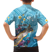 Personalized Hawaii Sea Turtle Kid Hawaiian Shirt Hawaii Map Ocean Vibes