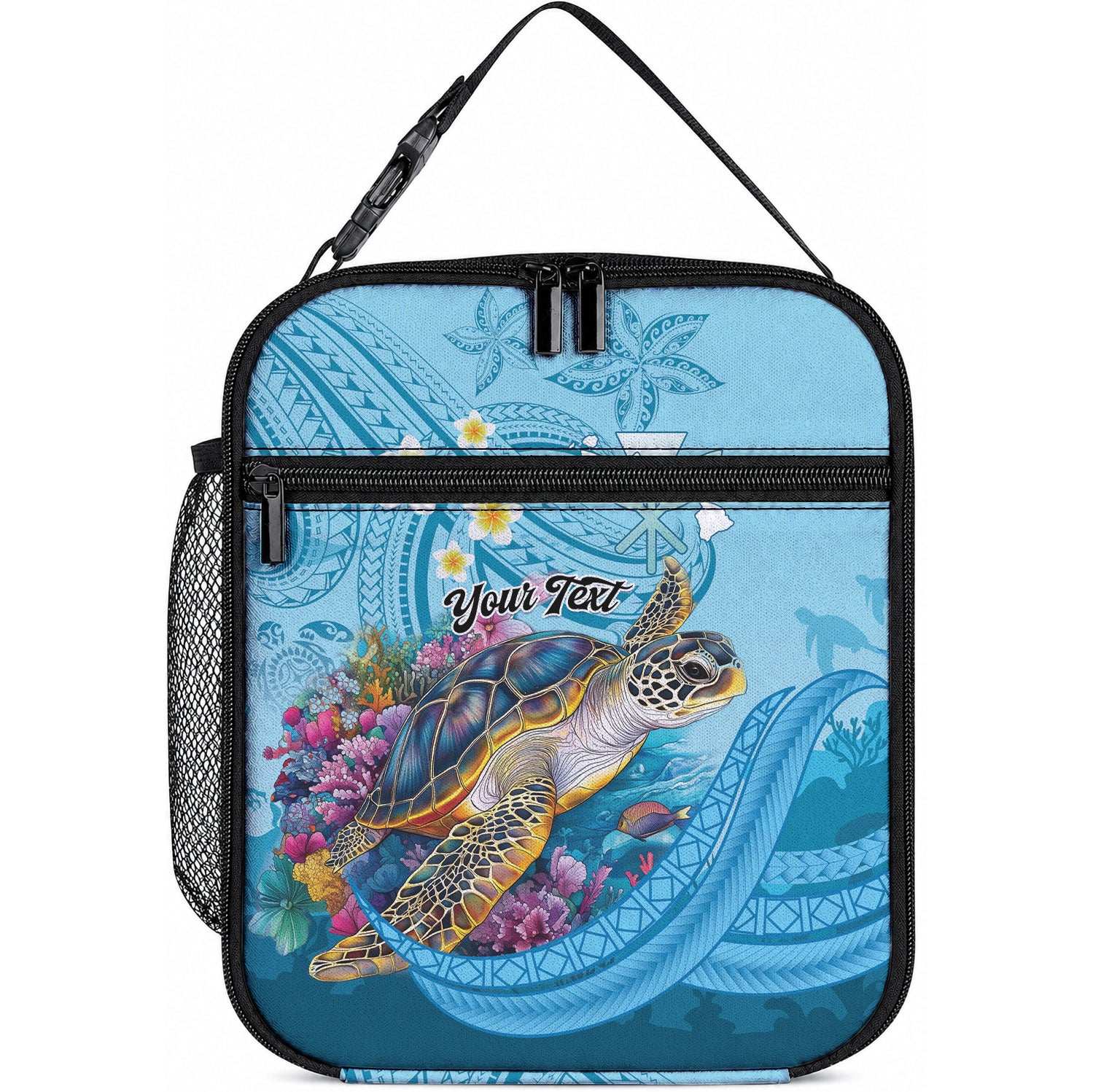Personalized Hawaii Sea Turtle Lunch Bag Hawaii Map Ocean Vibes