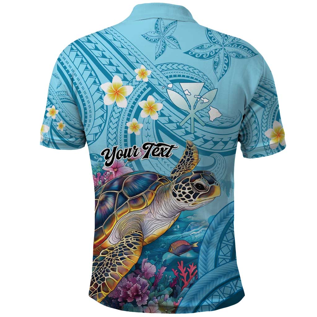 Personalized Hawaii Sea Turtle Polo Shirt Hawaii Map Ocean Vibes LT01 - Polynesian Pride