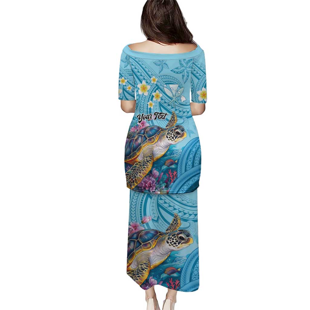 Personalized Hawaii Sea Turtle Puletasi Hawaii Map Ocean Vibes