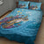 Personalized Hawaii Sea Turtle Quilt Bed Set Hawaii Map Ocean Vibes