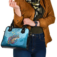 Personalized Hawaii Sea Turtle Shoulder Handbag Hawaii Map Ocean Vibes