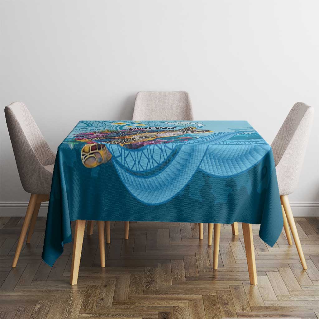 Personalized Hawaii Sea Turtle Tablecloth Hawaii Map Ocean Vibes