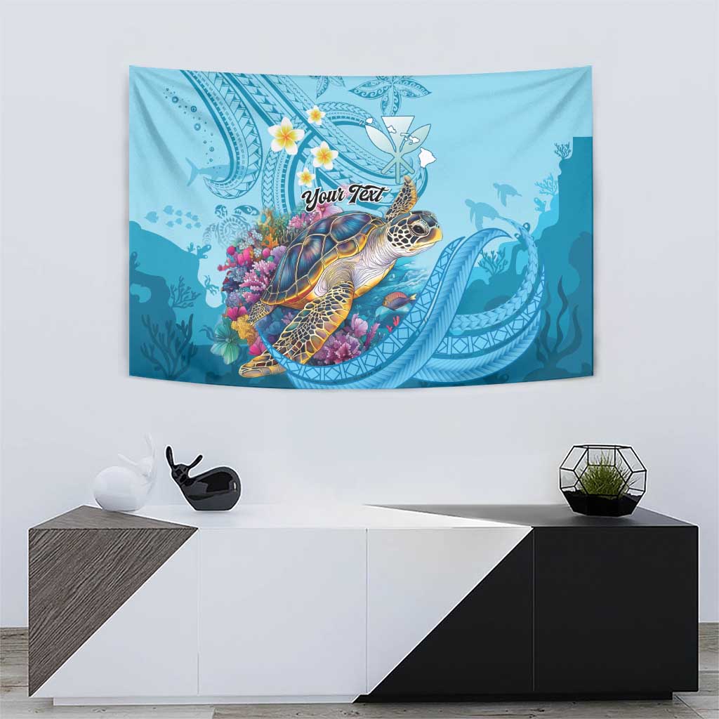 Personalized Hawaii Sea Turtle Tapestry Hawaii Map Ocean Vibes