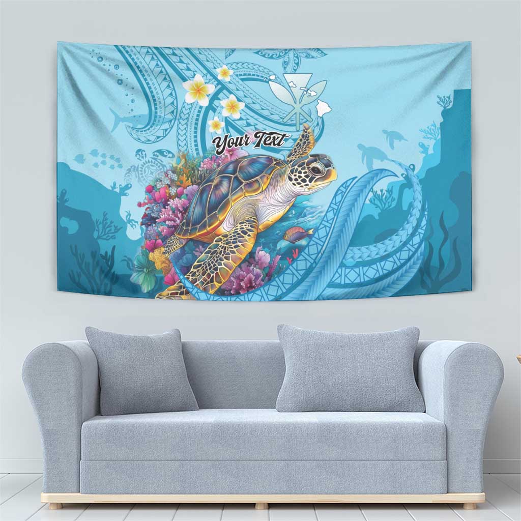Personalized Hawaii Sea Turtle Tapestry Hawaii Map Ocean Vibes
