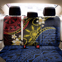 Philippines Spirit Tribal Sun Plumeria Back Car Seat Cover Red And Blue Polynesian Pattern