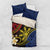 Philippines Spirit Tribal Sun Plumeria Bedding Set Red And Blue Polynesian Pattern
