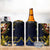 Philippines Spirit Tribal Sun Plumeria 4 in 1 Can Cooler Tumbler Red And Blue Polynesian Pattern