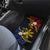 Philippines Spirit Tribal Sun Plumeria Car Mats Red And Blue Polynesian Pattern