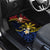 Philippines Spirit Tribal Sun Plumeria Car Mats Red And Blue Polynesian Pattern
