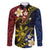 Philippines Spirit Tribal Sun Plumeria Family Matching Mermaid Dress and Hawaiian Shirt Red And Blue Polynesian Pattern