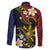 Philippines Spirit Tribal Sun Plumeria Family Matching Mermaid Dress and Hawaiian Shirt Red And Blue Polynesian Pattern