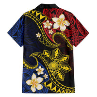 Philippines Spirit Tribal Sun Plumeria Hawaiian Shirt Red And Blue Polynesian Pattern