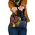 Philippines Spirit Tribal Sun Plumeria Shoulder Handbag Red And Blue Polynesian Pattern