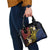 Philippines Spirit Tribal Sun Plumeria Shoulder Handbag Red And Blue Polynesian Pattern