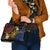 Philippines Spirit Tribal Sun Plumeria Shoulder Handbag Red And Blue Polynesian Pattern