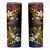 Philippines Spirit Tribal Sun Plumeria Skinny Tumbler Red And Blue Polynesian Pattern