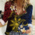 Philippines Spirit Tribal Sun Plumeria Women Casual Shirt Red And Blue Polynesian Pattern