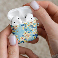 Hawaii Hibiscus Plumeria Blue AirPods Case Polynesian Pattern LT01 - Polynesian Pride