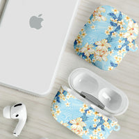 Hawaii Hibiscus Plumeria Blue AirPods Case Polynesian Pattern LT01 - Polynesian Pride