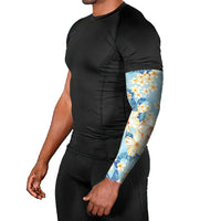 Hawaii Hibiscus Plumeria Blue Arm Sleeves Polynesian Pattern LT01 - Polynesian Pride