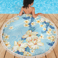 Hawaii Hibiscus Plumeria Blue Beach Blanket Polynesian Pattern LT01 - Polynesian Pride
