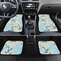 Hawaii Hibiscus Plumeria Blue Car Mats Polynesian Pattern LT01 Set 4pcs Blue - Polynesian Pride