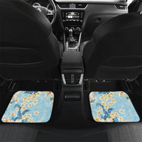 Hawaii Hibiscus Plumeria Blue Car Mats Polynesian Pattern LT01 Set 2pcs - Back Blue - Polynesian Pride