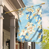Hawaii Hibiscus Plumeria Blue Garden Flag Polynesian Pattern LT01 House Flag Blue - Polynesian Pride