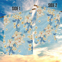 Hawaii Hibiscus Plumeria Blue Garden Flag Polynesian Pattern LT01 - Polynesian Pride