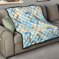 Hawaii Hibiscus Plumeria Blue Quilt Polynesian Pattern LT01 - Polynesian Pride
