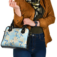 Hawaii Hibiscus Plumeria Blue Shoulder Handbag Polynesian Pattern LT01 - Polynesian Pride
