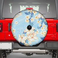 Hawaii Hibiscus Plumeria Blue Spare Tire Cover Polynesian Pattern LT01 - Polynesian Pride