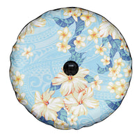 Hawaii Hibiscus Plumeria Blue Spare Tire Cover Polynesian Pattern LT01 - Polynesian Pride