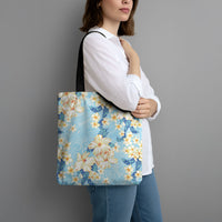Hawaii Hibiscus Plumeria Blue Tote Bag Polynesian Pattern LT01 - Polynesian Pride