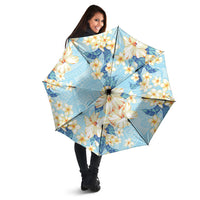 Hawaii Hibiscus Plumeria Blue Umbrella Polynesian Pattern LT01 - Polynesian Pride