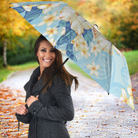Hawaii Hibiscus Plumeria Blue Umbrella Polynesian Pattern LT01 - Polynesian Pride