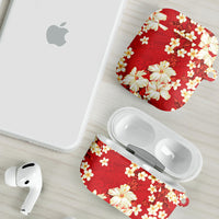 Hawaii Hibiscus Plumeria Red AirPods Case Polynesian Pattern LT01 - Polynesian Pride