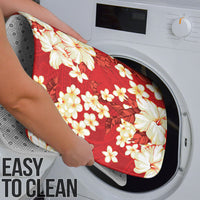 Hawaii Hibiscus Plumeria Red Bathroom Set Polynesian Pattern LT01 - Polynesian Pride