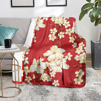 Hawaii Hibiscus Plumeria Red Blanket Polynesian Pattern LT01 - Polynesian Pride