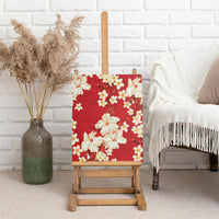 Hawaii Hibiscus Plumeria Red Canvas Wall Art Polynesian Pattern LT01 - Polynesian Pride
