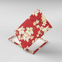 Hawaii Hibiscus Plumeria Red Canvas Wall Art Polynesian Pattern LT01 With Frame Red - Polynesian Pride