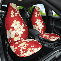 Hawaii Hibiscus Plumeria Red Car Seat Cover Polynesian Pattern LT01 One Size Red - Polynesian Pride