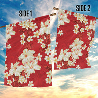 Hawaii Hibiscus Plumeria Red Garden Flag Polynesian Pattern LT01 - Polynesian Pride