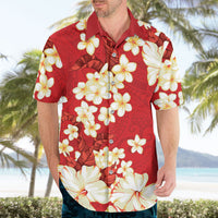 Hawaii Hibiscus Plumeria Red Hawaiian Shirt Polynesian Pattern LT01 - Polynesian Pride