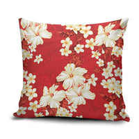 Hawaii Hibiscus Plumeria Red Pillow Cover Polynesian Pattern LT01 Red - Polynesian Pride