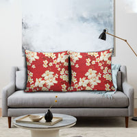 Hawaii Hibiscus Plumeria Red Pillow Cover Polynesian Pattern LT01 - Polynesian Pride