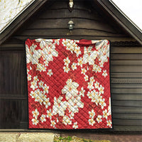 Hawaii Hibiscus Plumeria Red Quilt Polynesian Pattern LT01 - Polynesian Pride