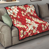 Hawaii Hibiscus Plumeria Red Quilt Polynesian Pattern LT01 - Polynesian Pride
